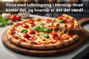 Professional header image for comparison analysis: Pizza med udbringning i Herning: Hvad koster det, og hvor...