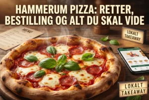 Professional header image for list-based article: Hammerum Pizza: Retter, Bestilling og Alt Du Skal Vide