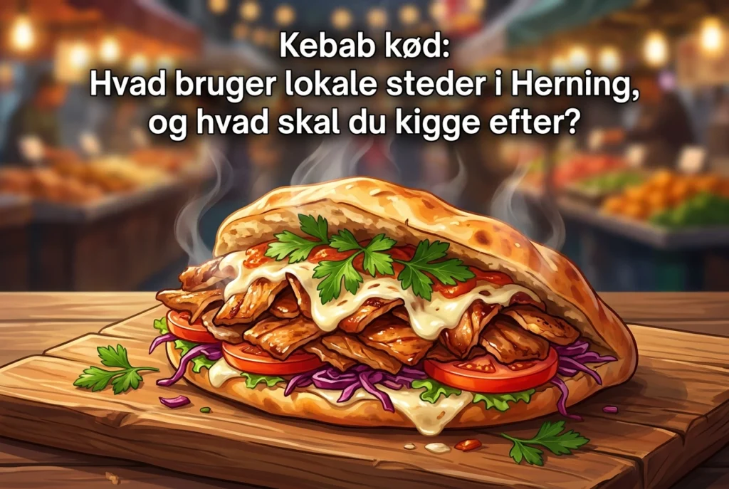 Professional header image for industry analysis: Kebab kød: Hvad bruger lokale steder i Herning, og hvad s...