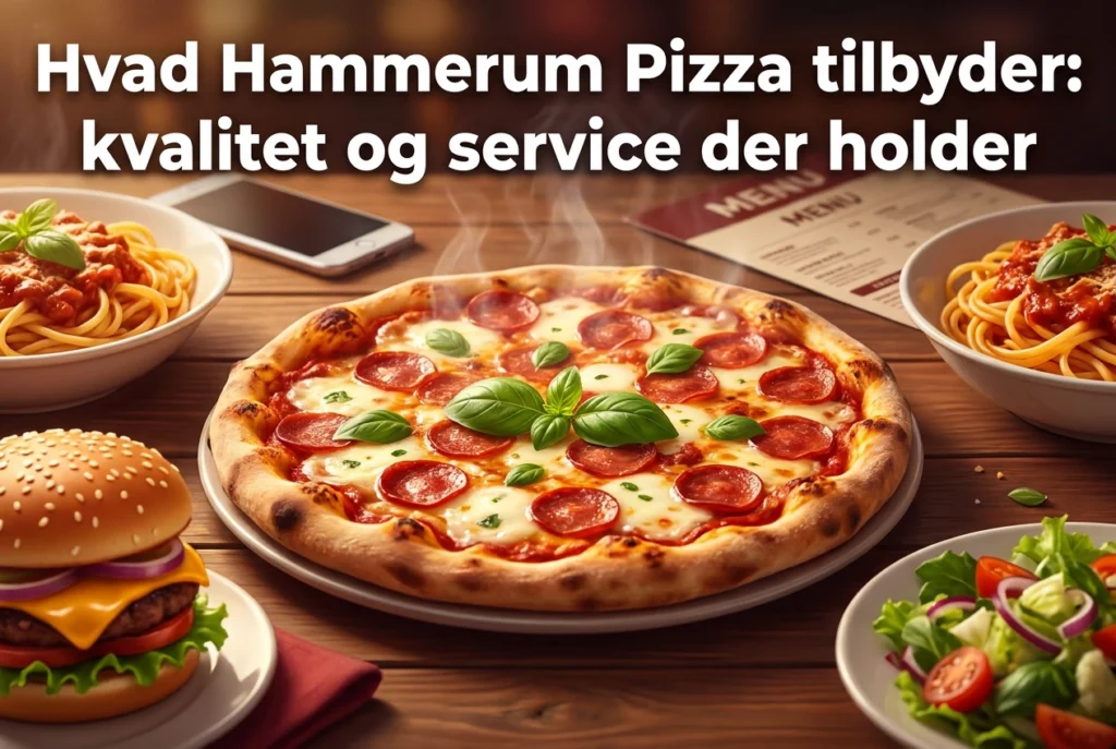 Professional header image for list-based article: Hvad Hammerum Pizza tilbyder: kvalitet og service der holder