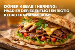 Professional header image for list-based article: Doner kebab i Herning: Hvad er der egentlig i en rigtig k...